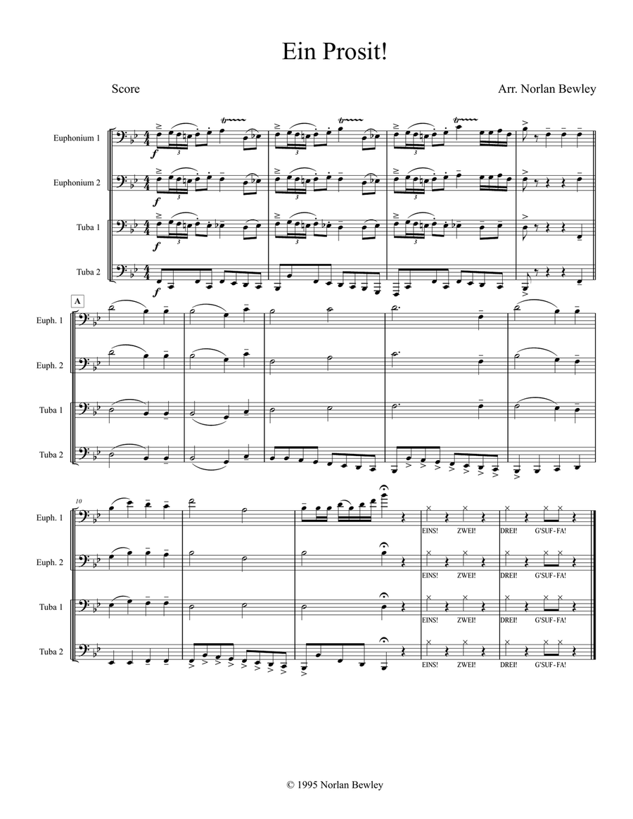 Ein Prosit - Tuba/Euphonium Quartet image number null