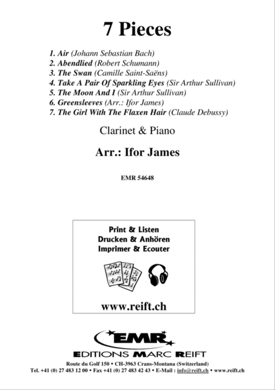 7 Pieces Clarinet Solo scores gallery preview page 2