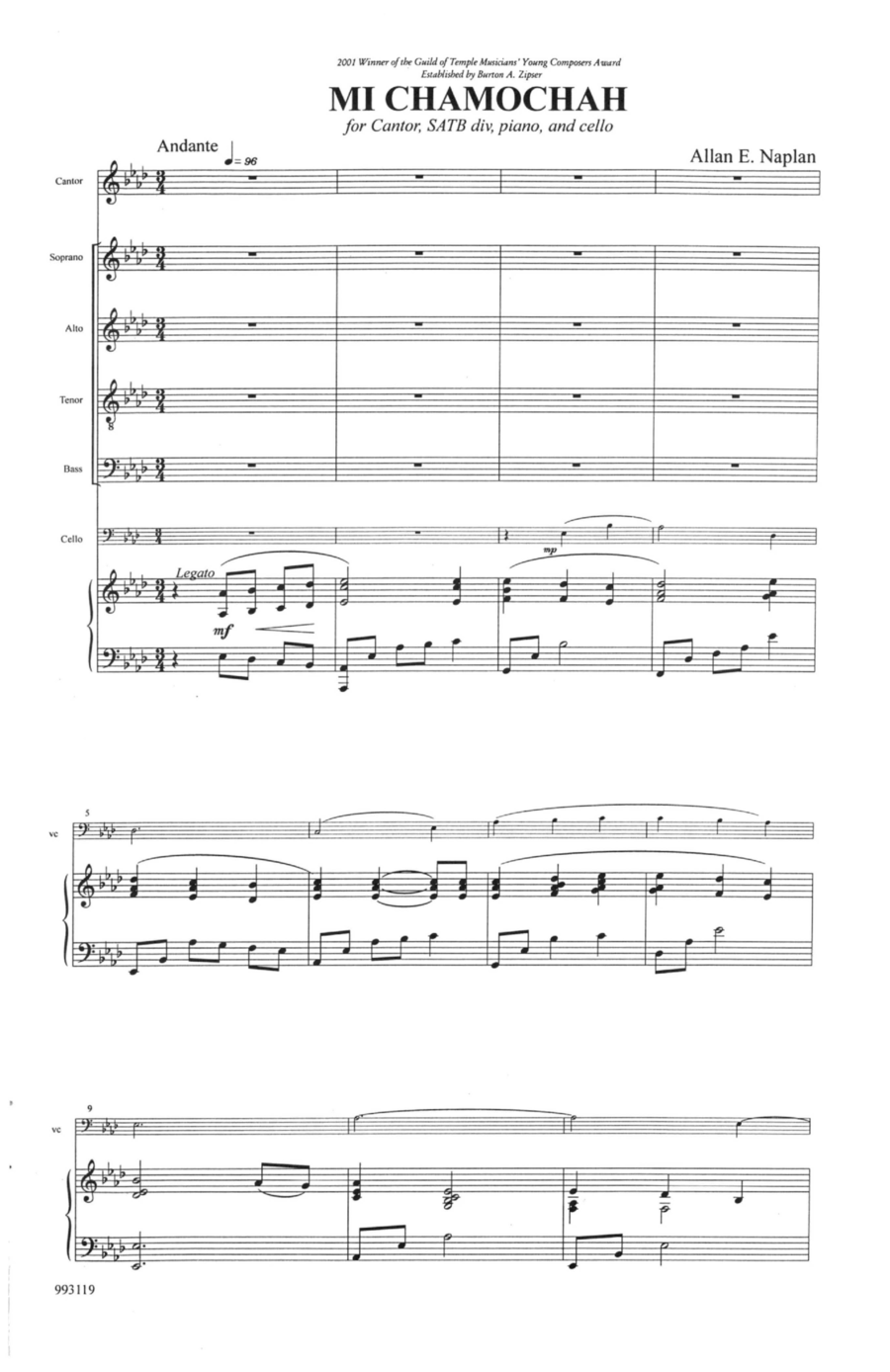 Mi Chamochah (Who Is Like You) 4-Part scores gallery preview page 1