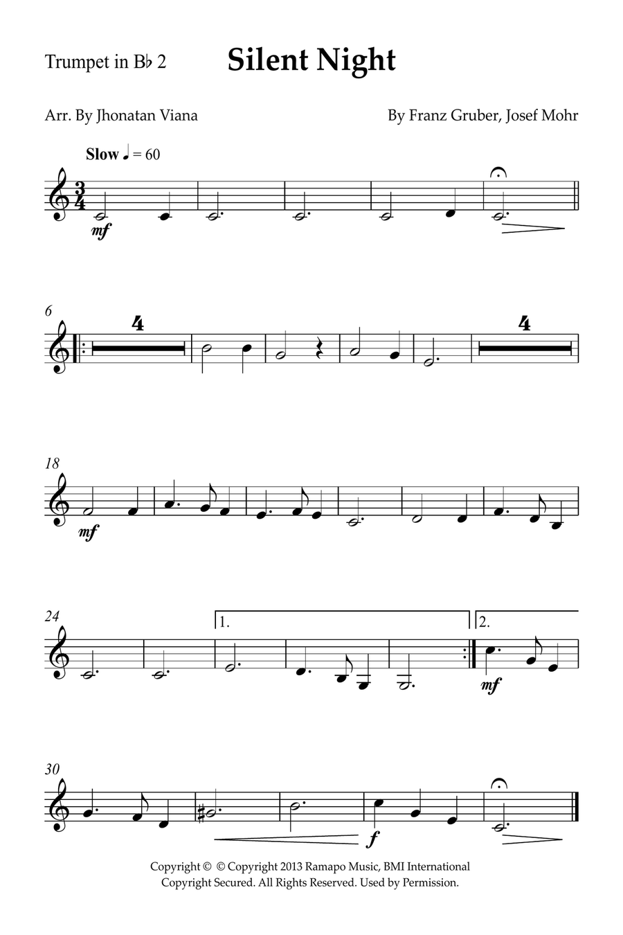 Silent Night Small Ensemble scores gallery preview page 5