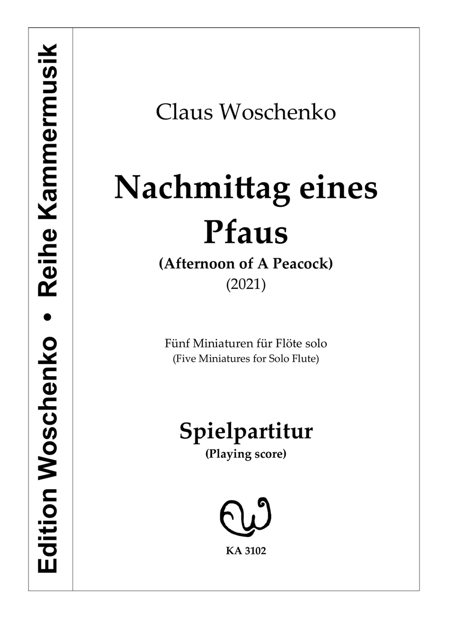 Nachmittag eines Pfaus für Flöte solo (Afternoon of A Peacock for Solo Flute) image number null