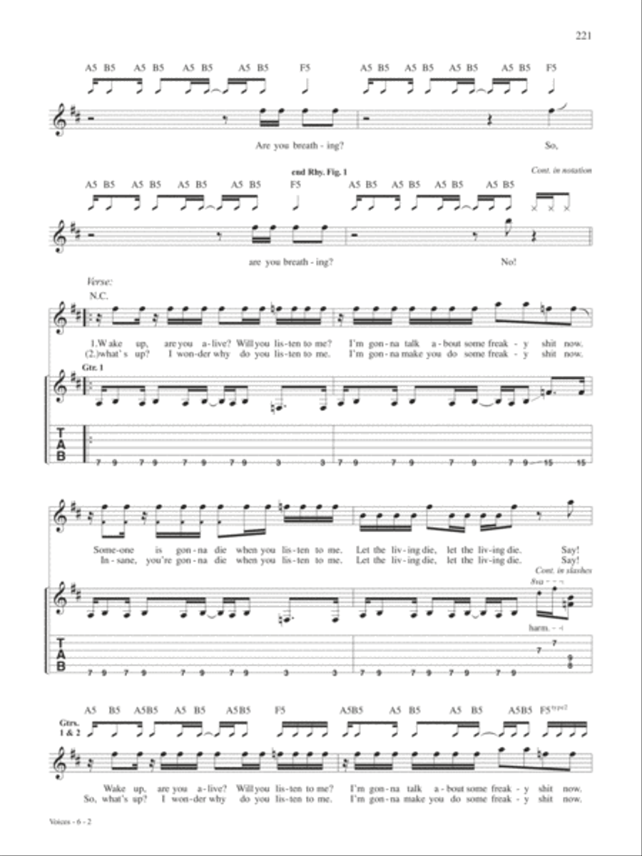Voices Guitar Tablature scores gallery preview page 2