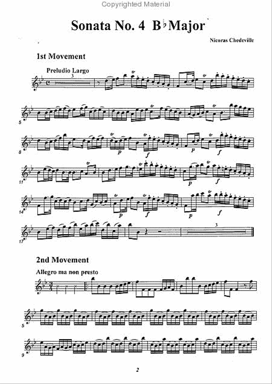 Sonatas Il pastor fido Vol. 2 Alto Recorder scores gallery preview page 2