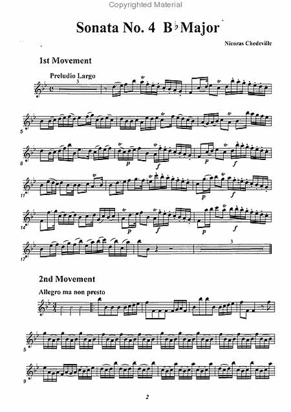 Sonatas Il pastor fido Vol. 2 by Nicolas Chedeville Alto Recorder - Sheet Music