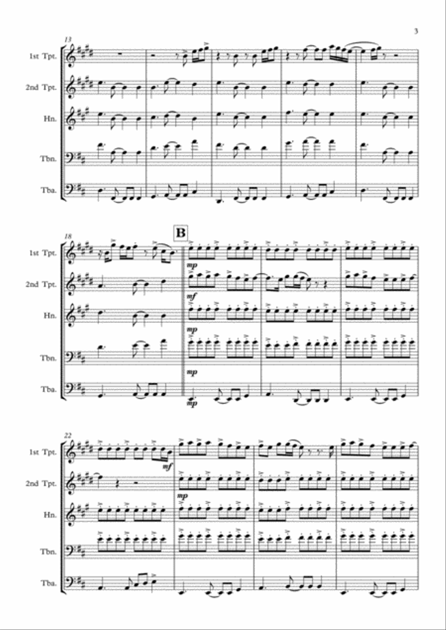 Thinking Out Loud Brass Ensemble scores gallery preview page 3