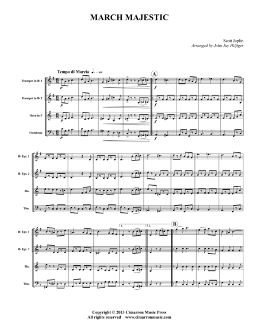 March Majestic March Majestic Horn scores gallery preview page 1