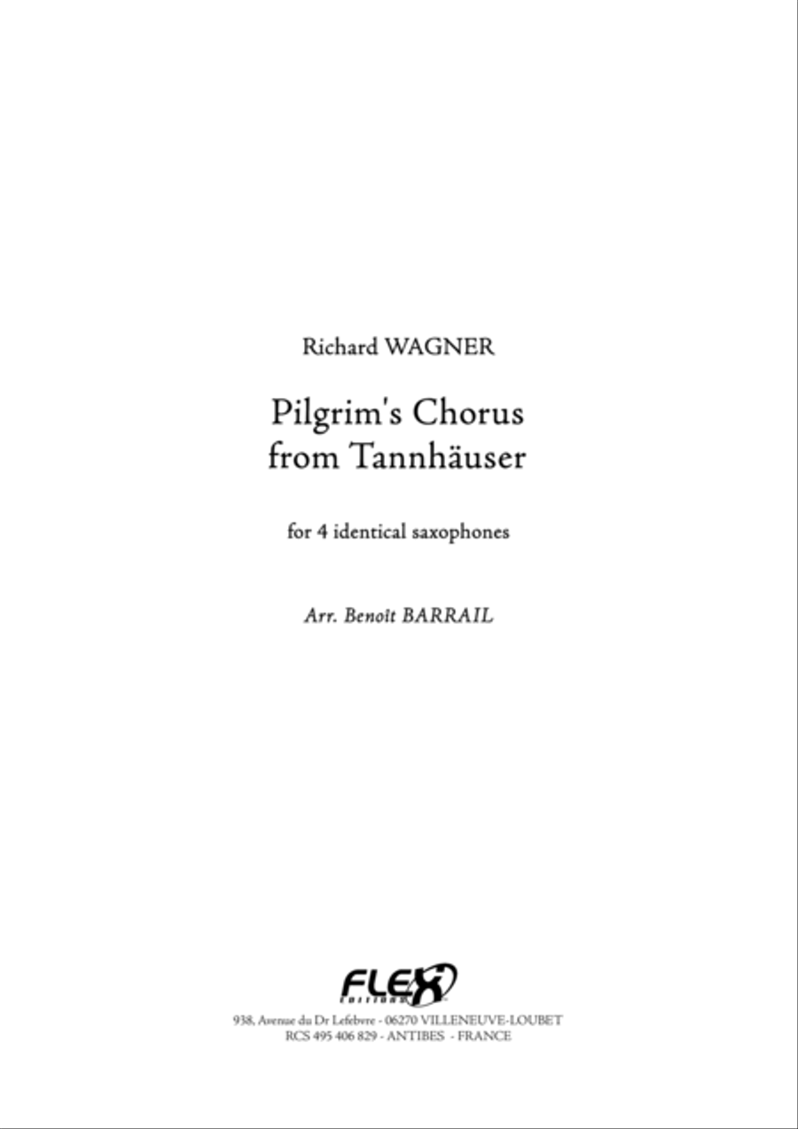 Pilgrim's Chorus from Tannhauser Saxophone Quartet scores gallery preview page 1