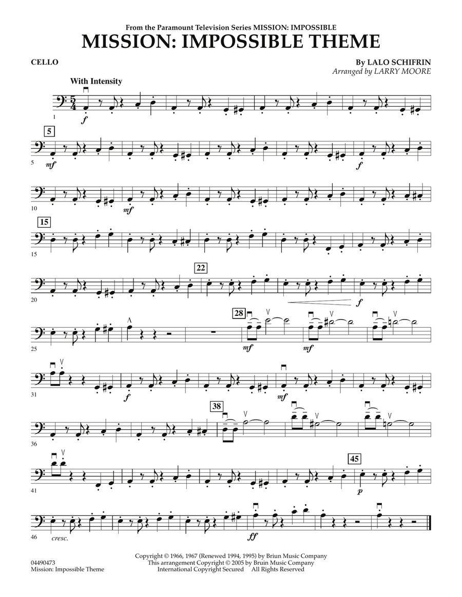 Mission: Impossible Theme - Cello
