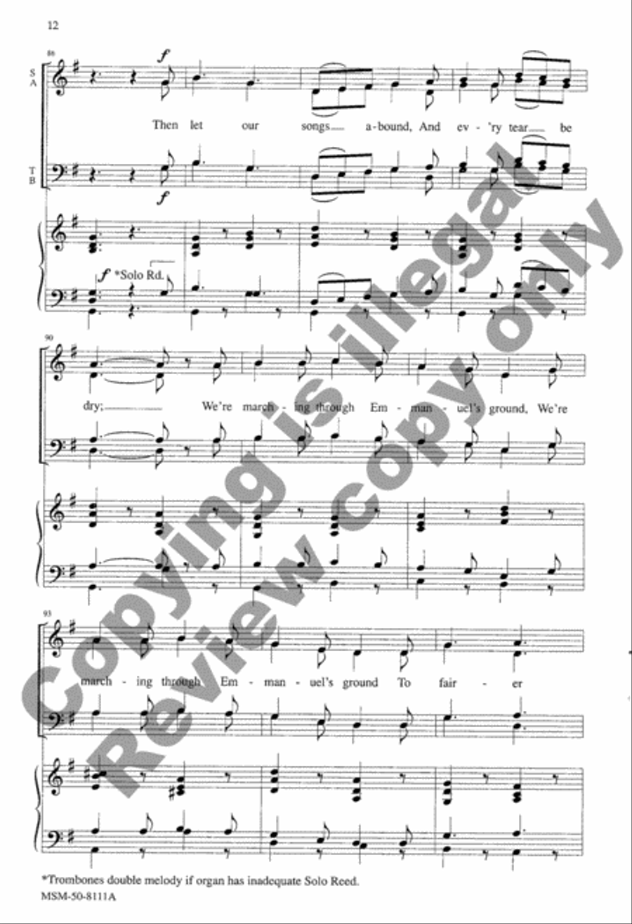 Marching to Zion 4-Part scores gallery preview page 12