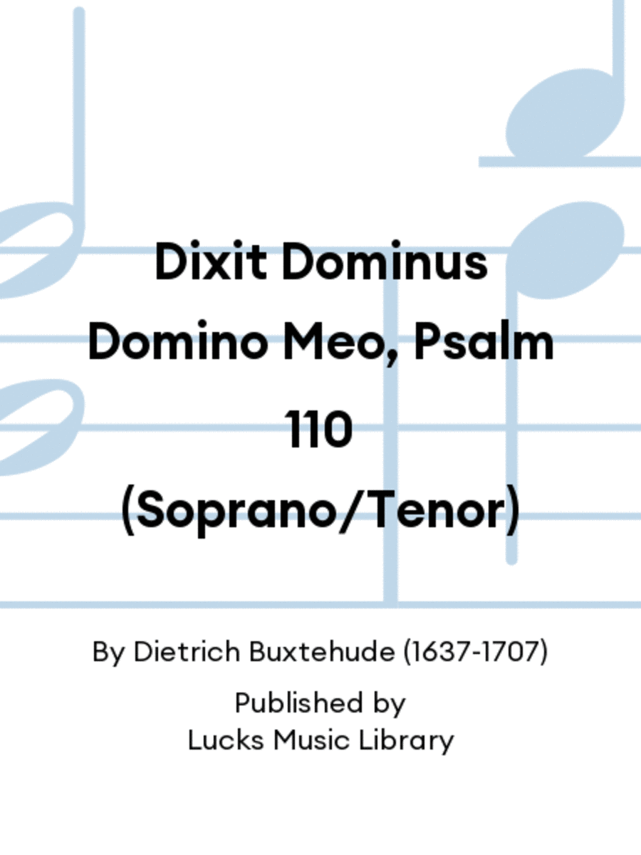 Dixit Dominus Domino Meo, Psalm 110 (Soprano/Tenor) Score scores gallery preview page 1