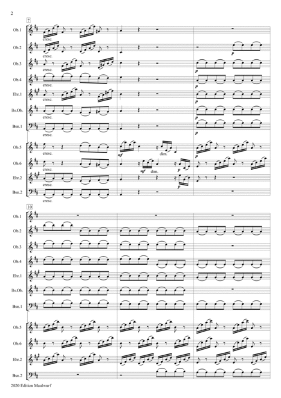 Zadok The Priest Woodwind Quartet scores gallery preview page 4