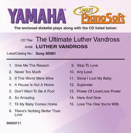 The Ultimate Luther Vandross - Piano Software