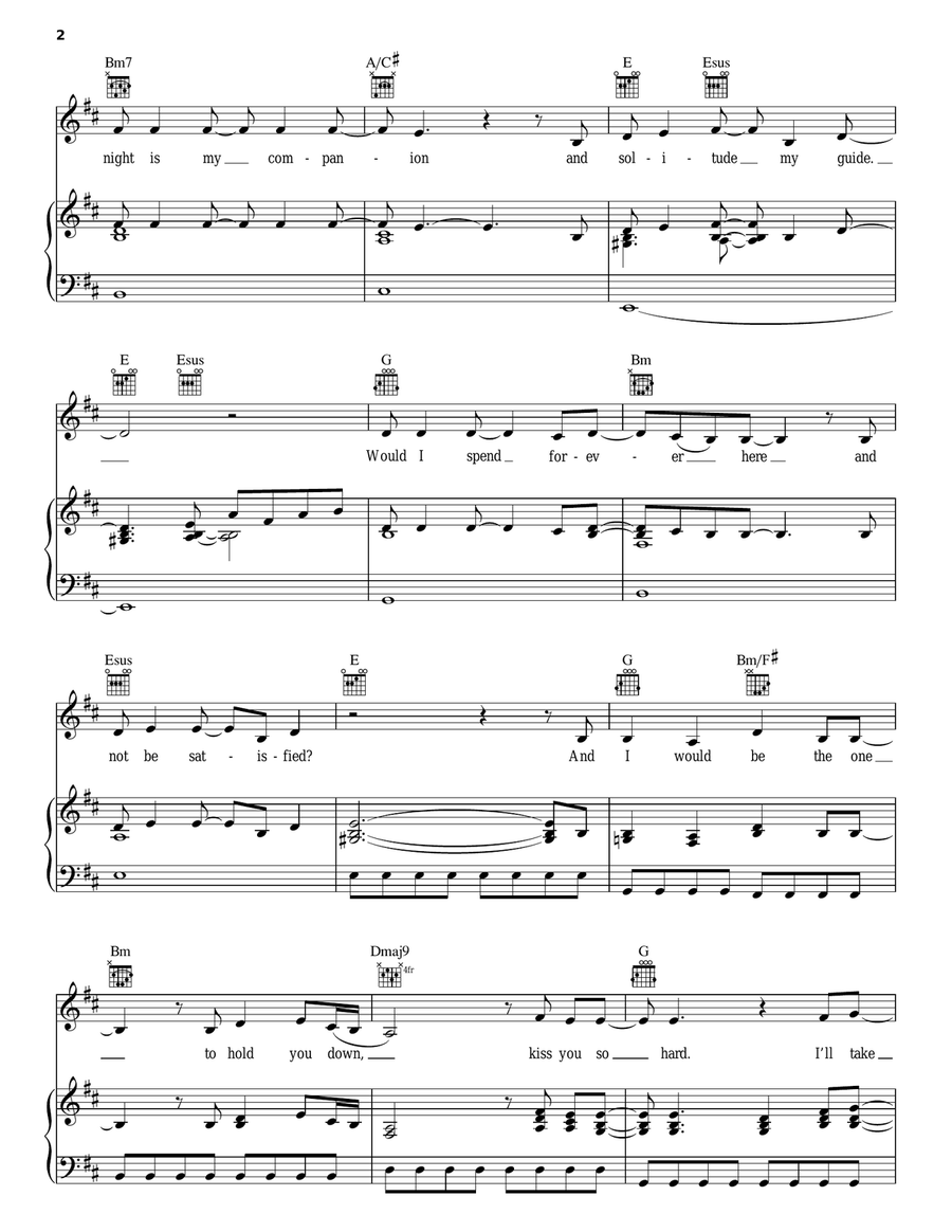 Possession Possession Piano, Vocal, Guitar scores gallery preview page 2