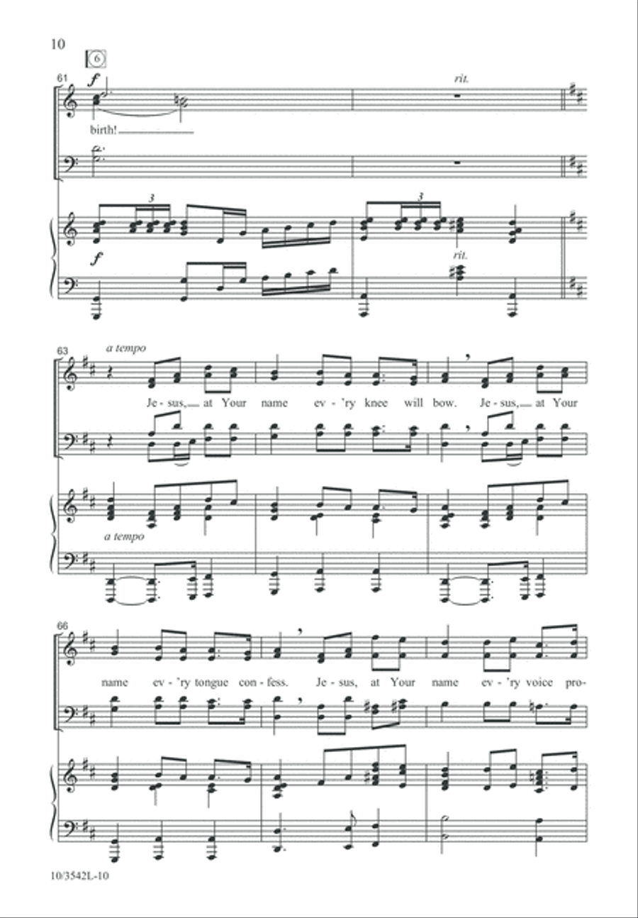 Jesus, at Your Name 4-Part scores gallery preview page 10