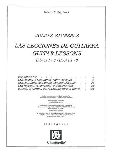 Julio S. Sagreras Guitar Lessons Book 1-3