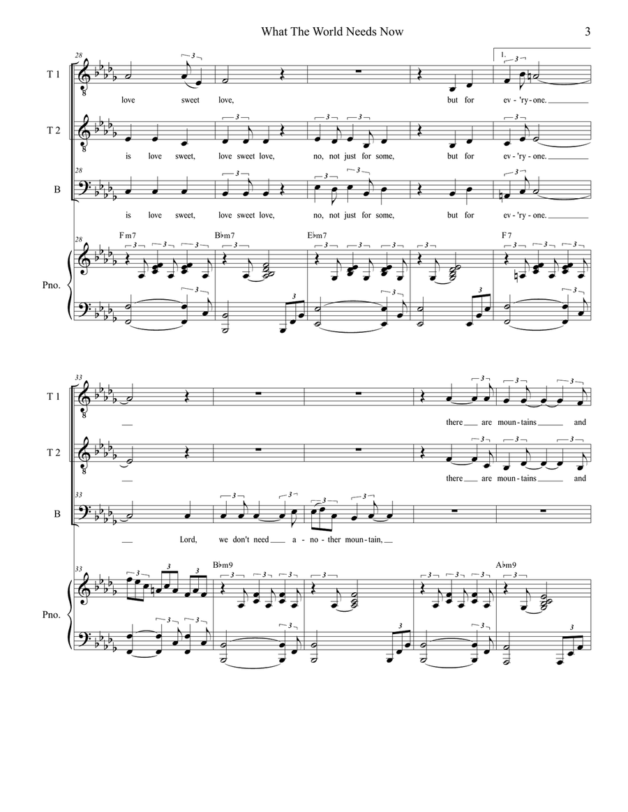 What The World Needs Now Is Love TTB scores gallery preview page 3