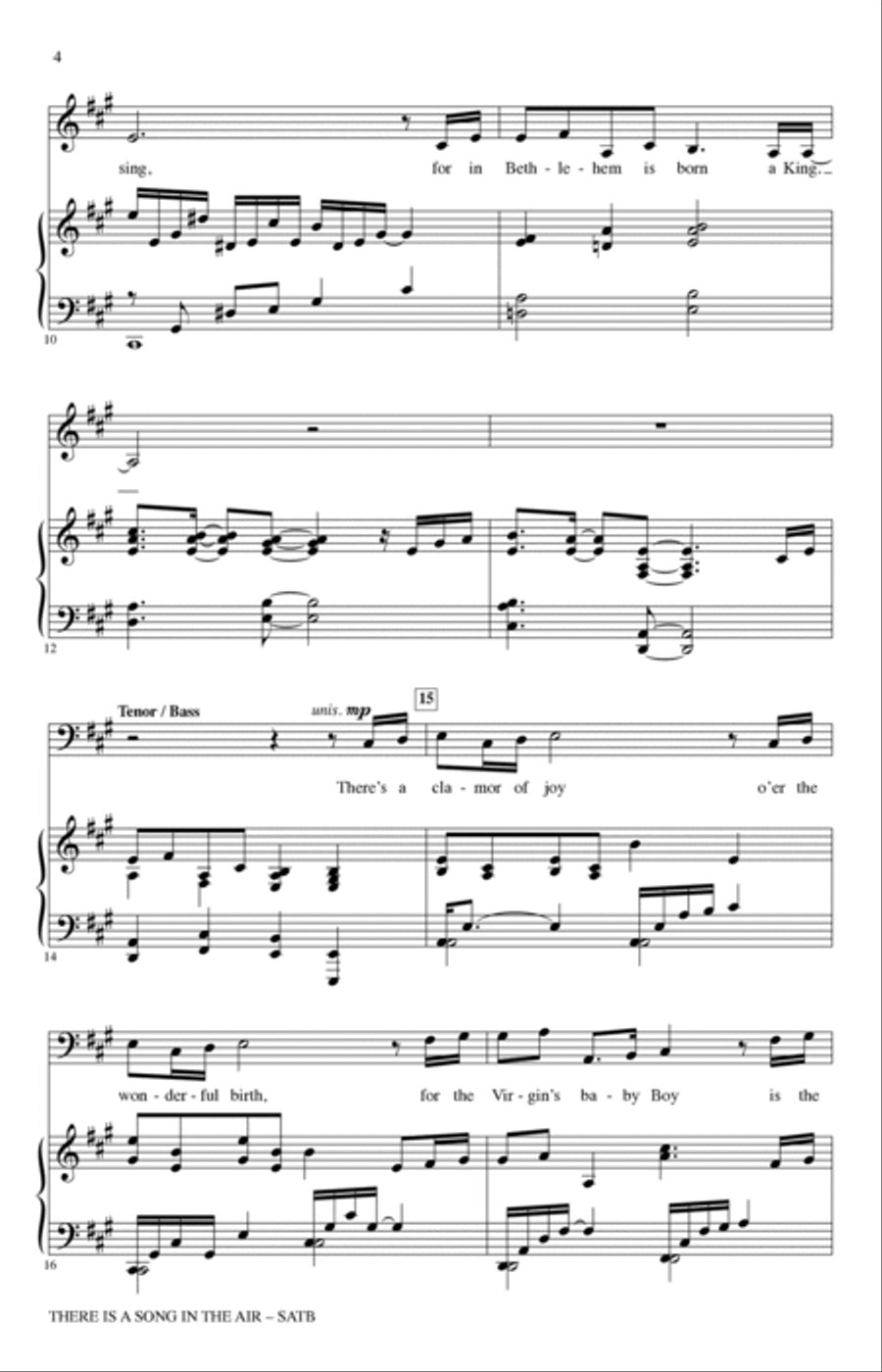 There Is A Song In The Air 4-Part scores gallery preview page 2