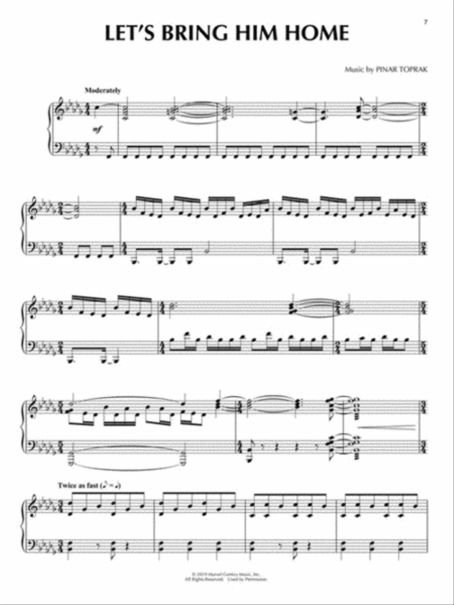 Captain Marvel Piano Solo scores gallery preview page 6