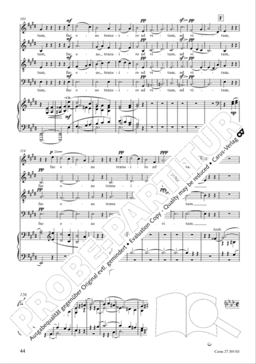 Requiem in F minor 4-Part scores gallery preview page 49
