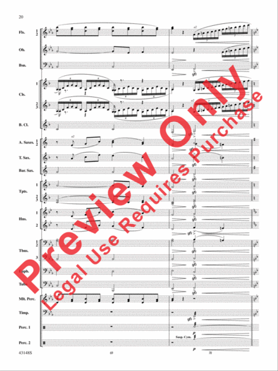 Of Sea and Song Concert Band scores gallery preview page 21