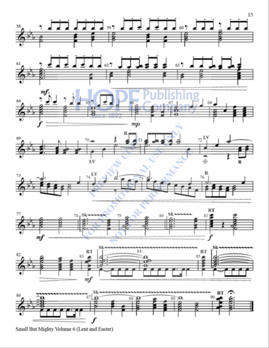 Small But Mighty: Settings for 12 Bells, Vol 6 Handbell Choir scores gallery preview page 16
