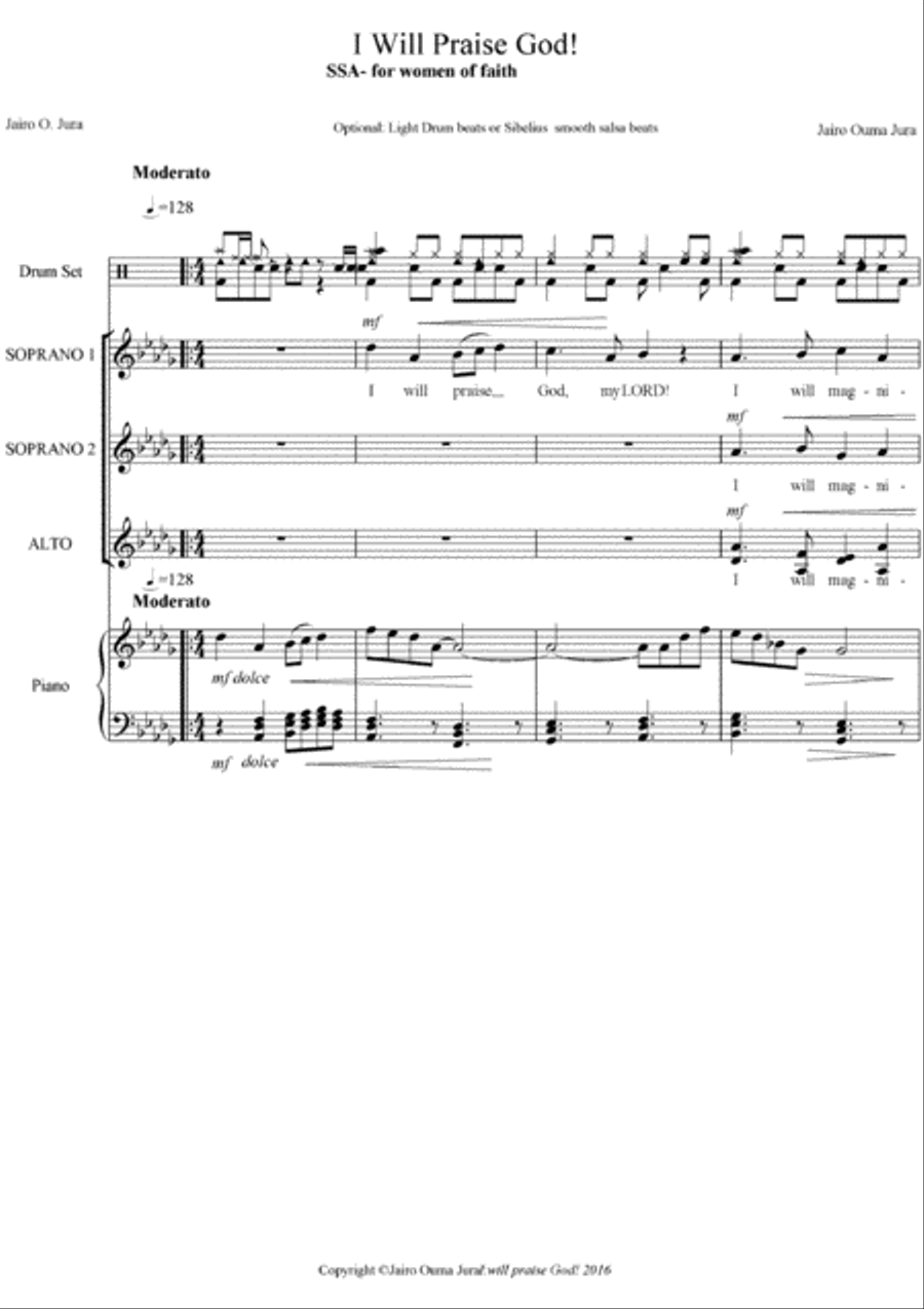 I will praise God SSA scores gallery preview page 2