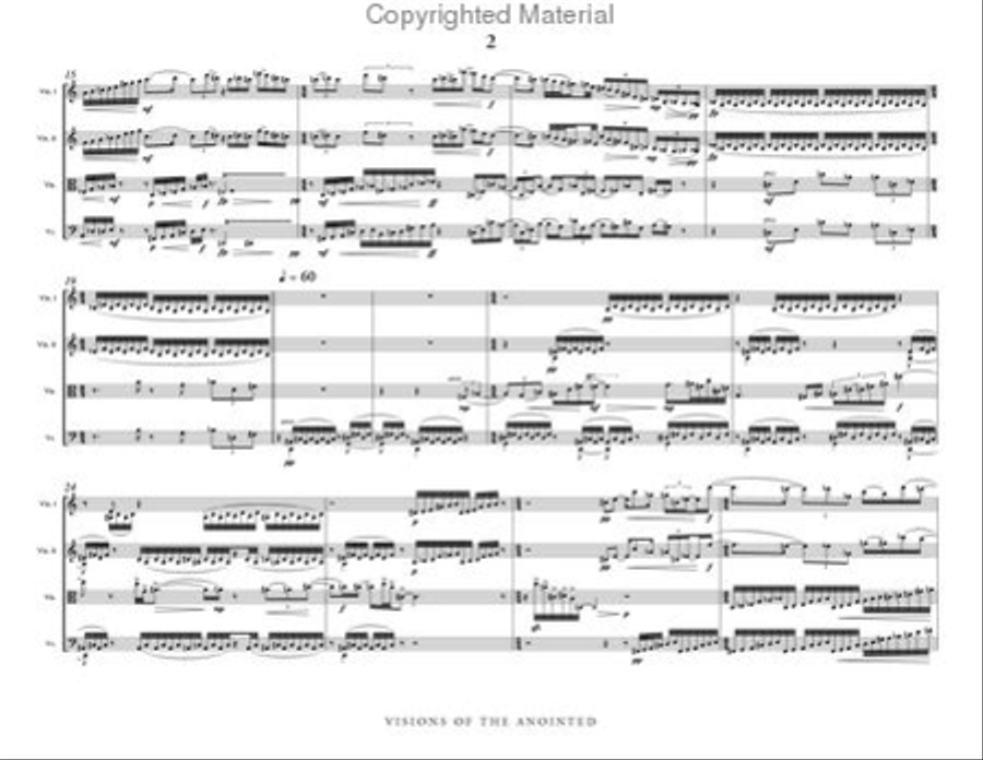 Visions of the Anointed String Quartet scores gallery preview page 3