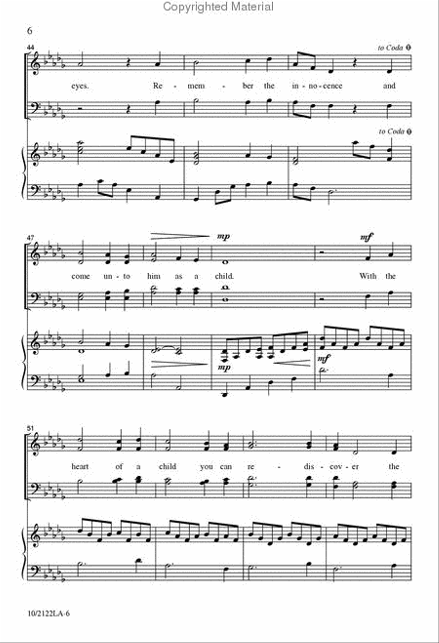 Come as a Child 4-Part scores gallery preview page 6