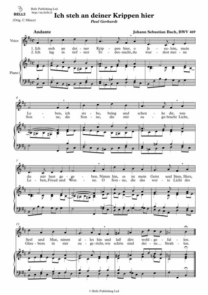 Ich steh an deiner Krippen hier, BWV 469 (B minor)