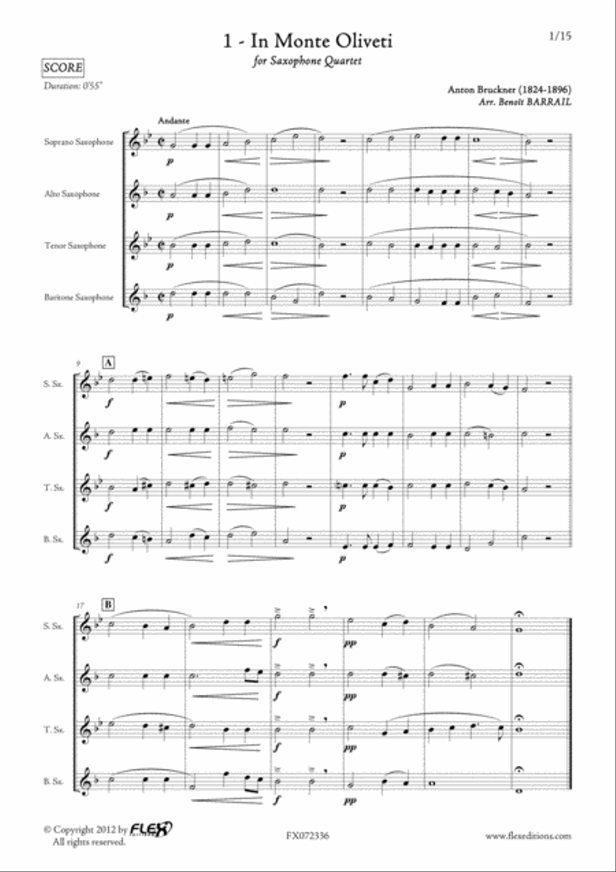 6 Motets 6 Motets Saxophone Quartet scores gallery preview page 2