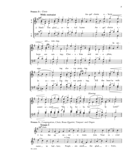 Holy God, We Praise Your Name (Choral score)