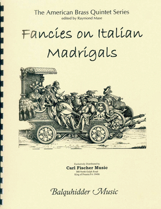 Book cover for Fancies on Italian Madrigals