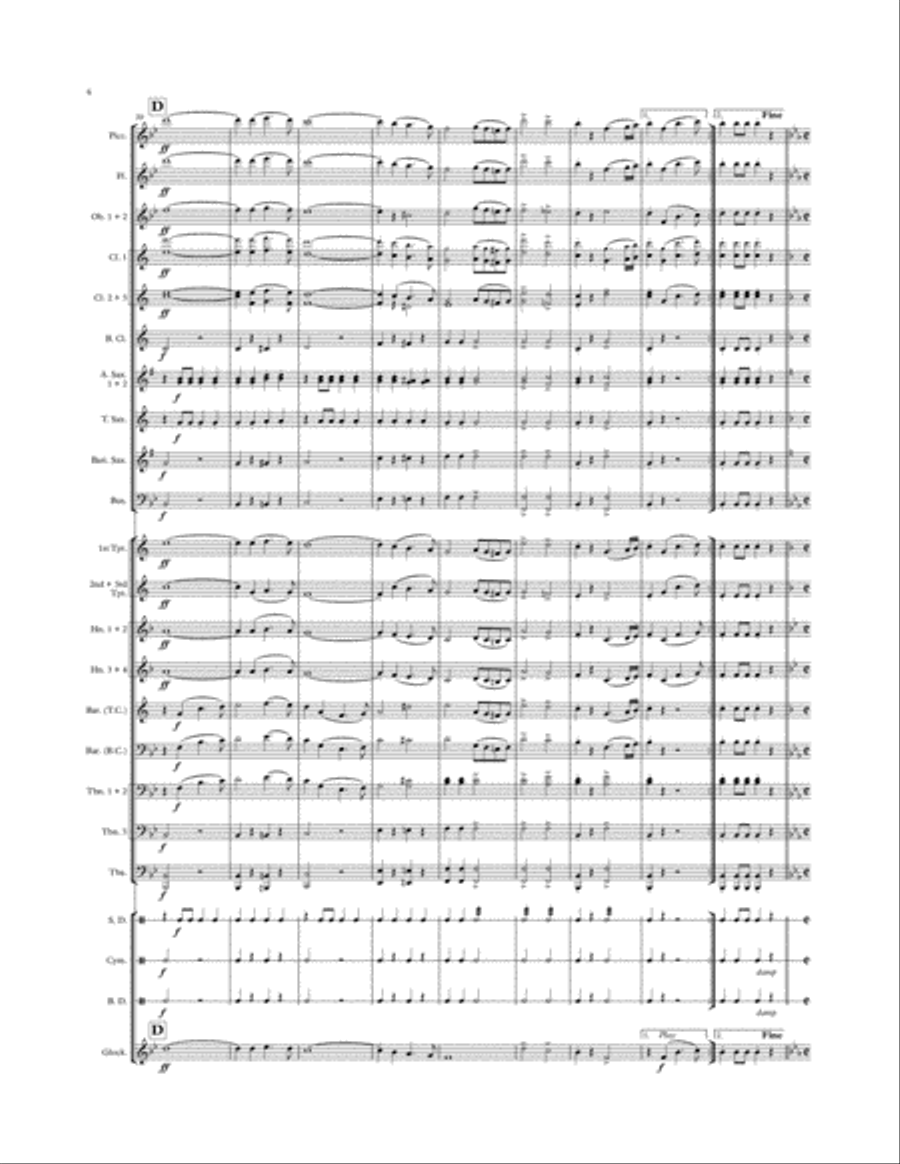 Green Groves March (for Band) Concert Band scores gallery preview page 6