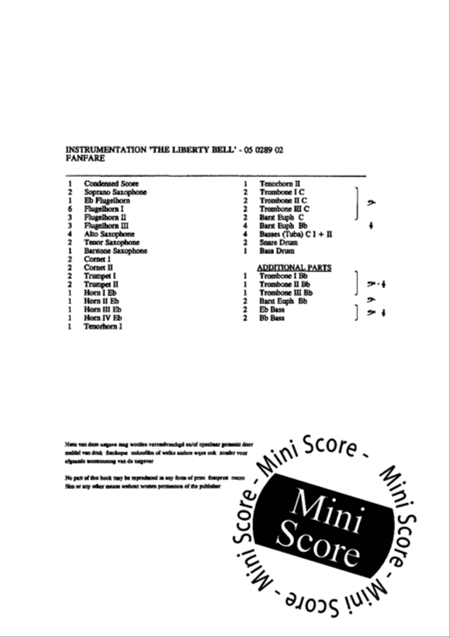 The Liberty Bell Fanfare Band scores gallery preview page 4