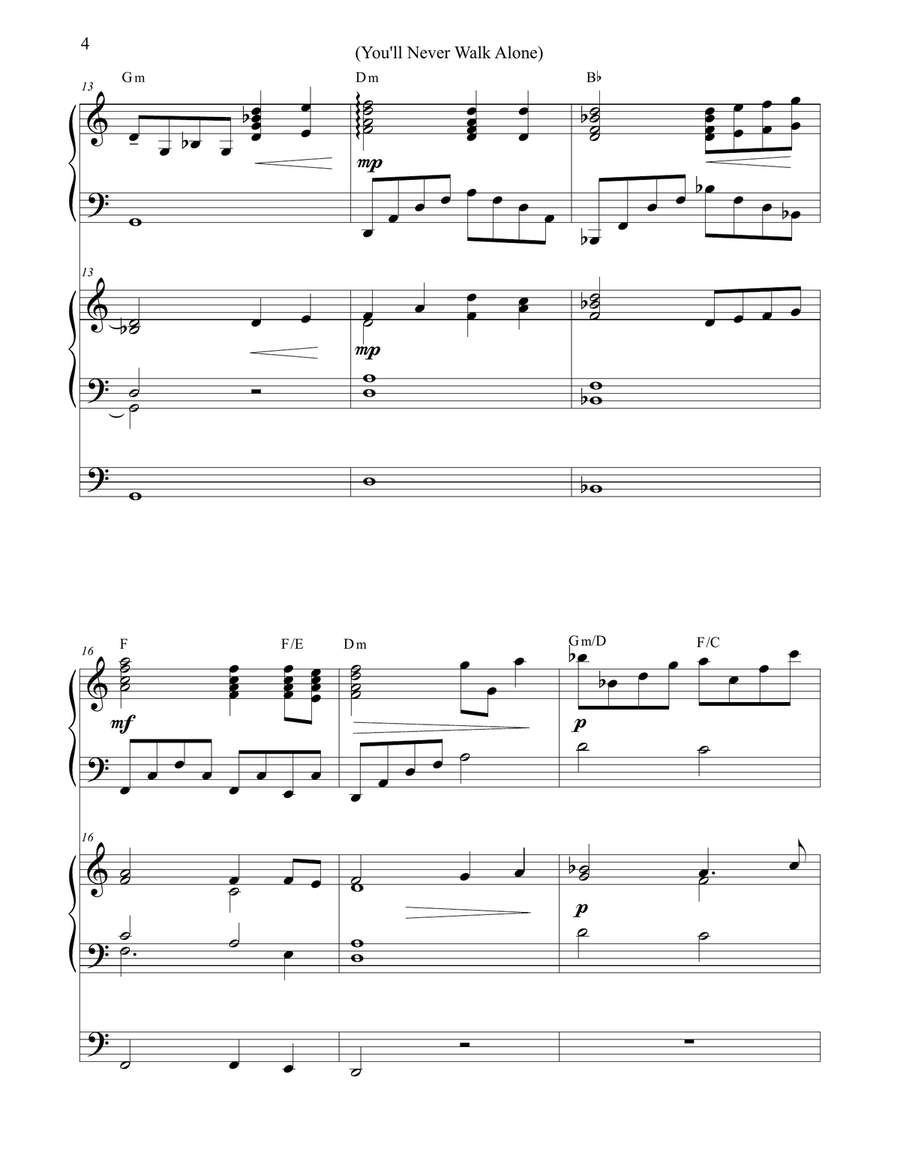 You'll Never Walk Alone Piano scores gallery preview page 4