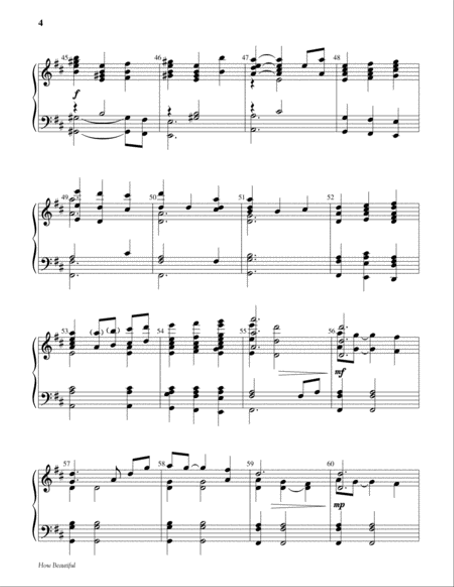 How Beautiful Choir scores gallery preview page 4