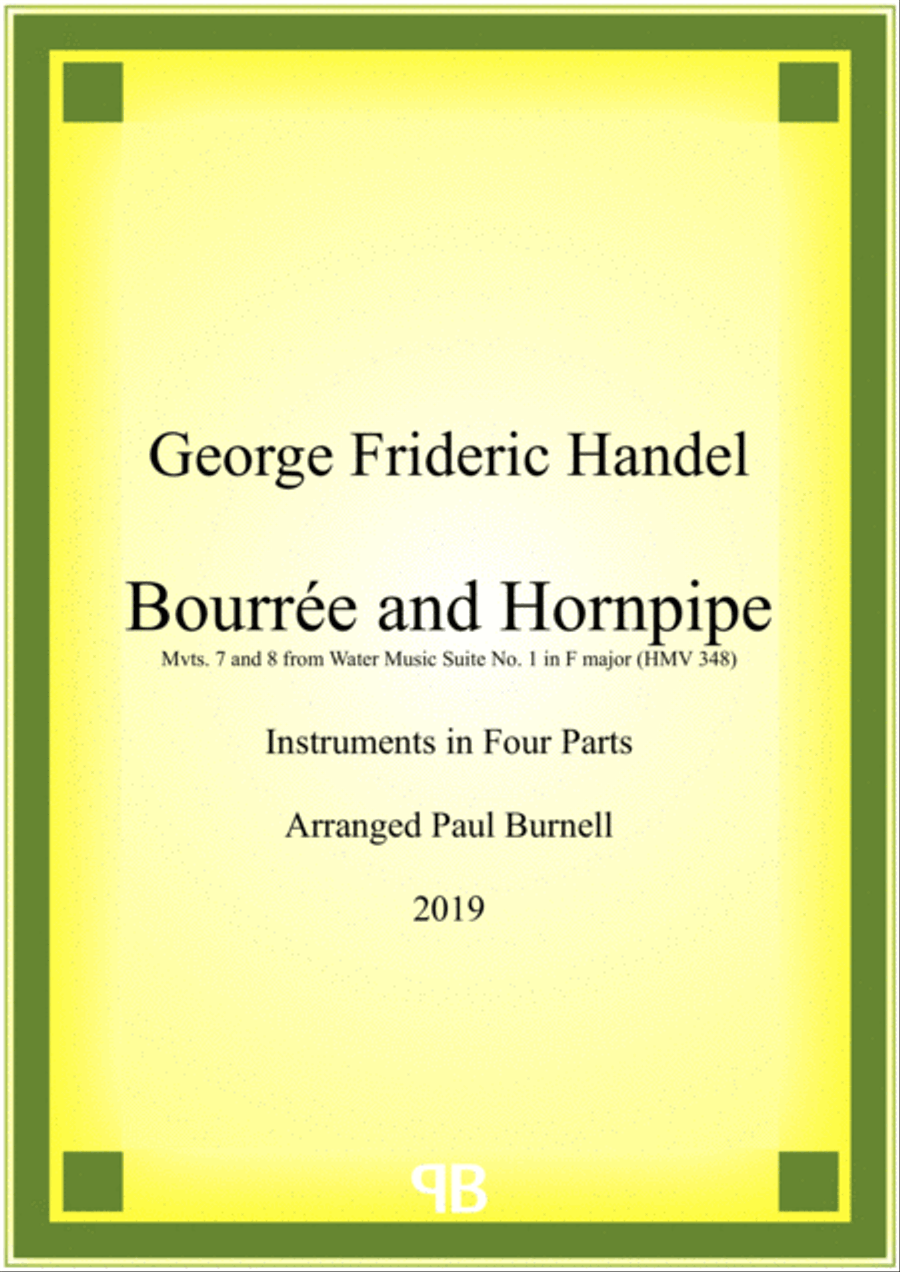 Bourrée and Hornpipe, arranged for instruments in four parts 4-Part scores gallery preview page 1