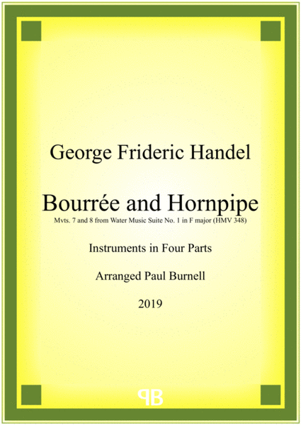Bourrée and Hornpipe, arranged for instruments in four parts image number null