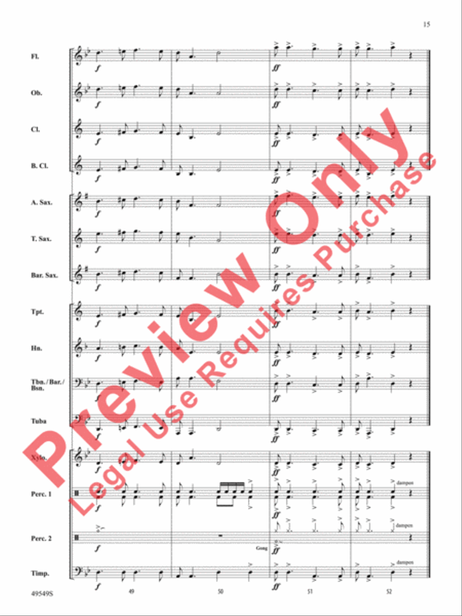 The Dreaded Devious Diabolical Dotted Dragon Concert Band scores gallery preview page 16