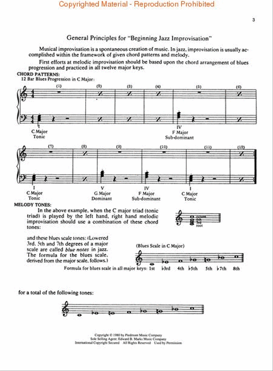 Beginning Jazz Improvisation Piano Method scores gallery preview page 2