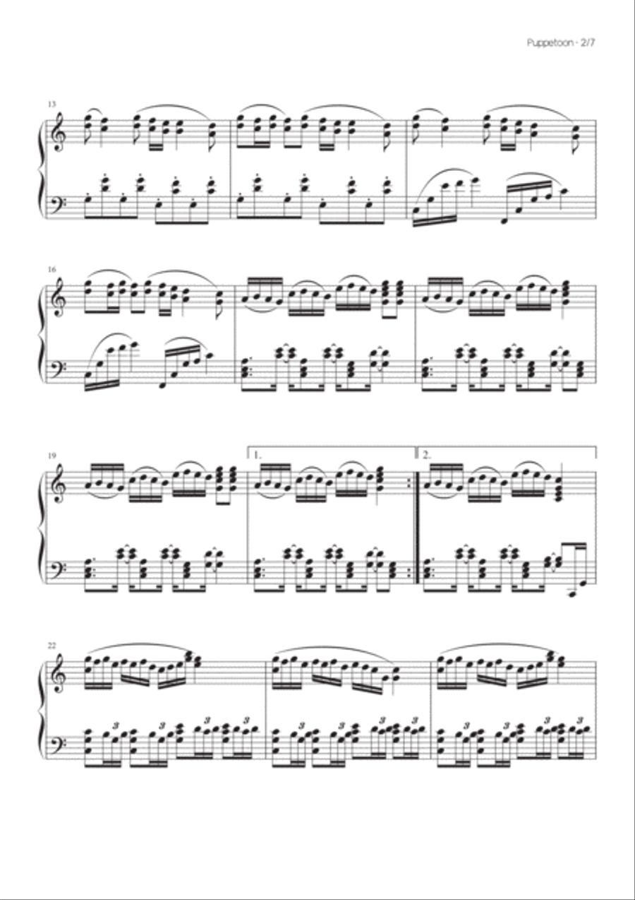 Puppetoon Piano Solo scores gallery preview page 3