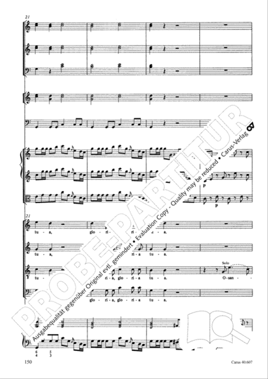 Mass in time of war (Missa in tempore belli) 4-Part scores gallery preview page 159