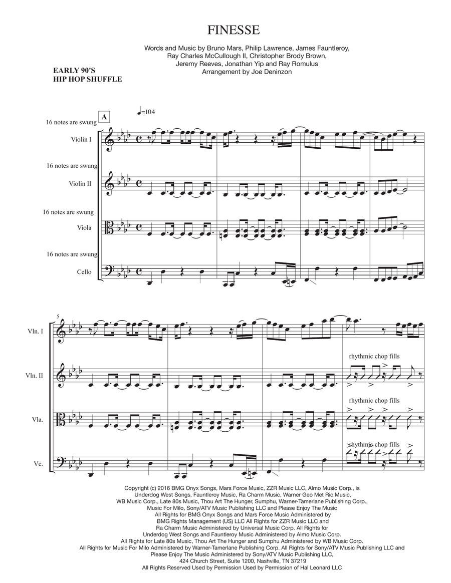 Finesse String Quartet scores gallery preview page 1
