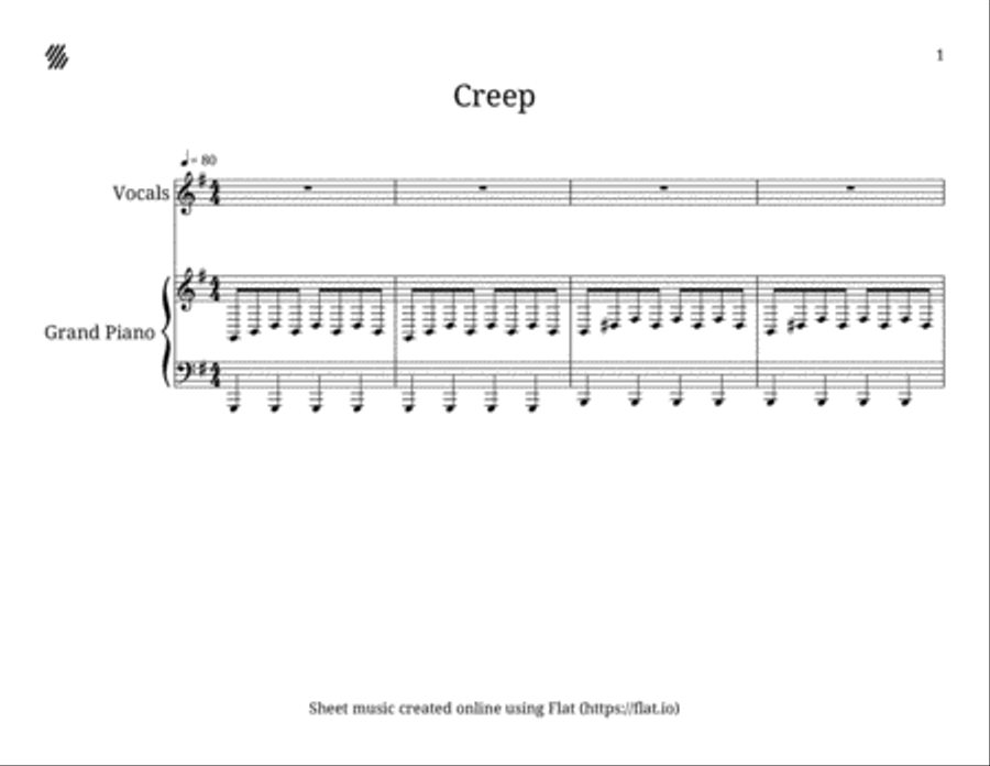 Creep Voice scores gallery preview page 1