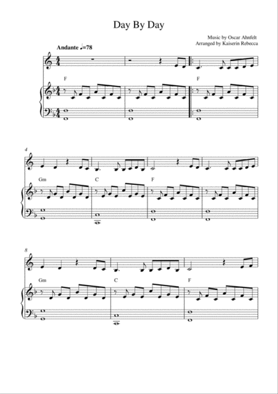 Day By Day Day By Day Horn scores gallery preview page 1
