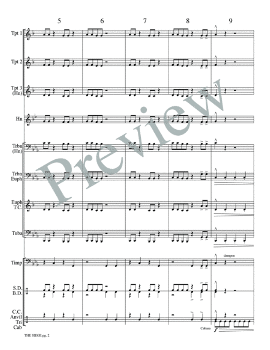 The Siege The Siege Small Ensemble scores gallery preview page 4