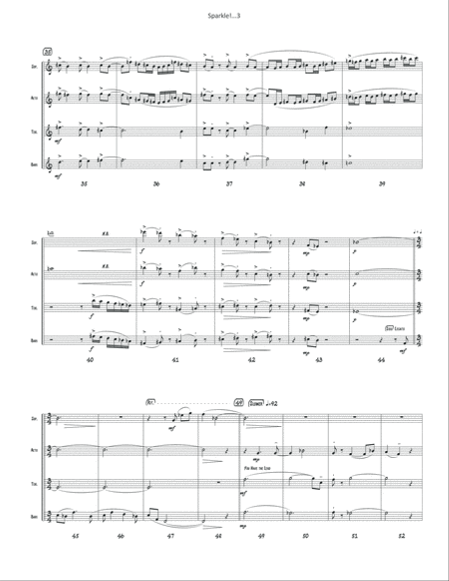 Sparkle! Woodwind Quartet scores gallery preview page 5