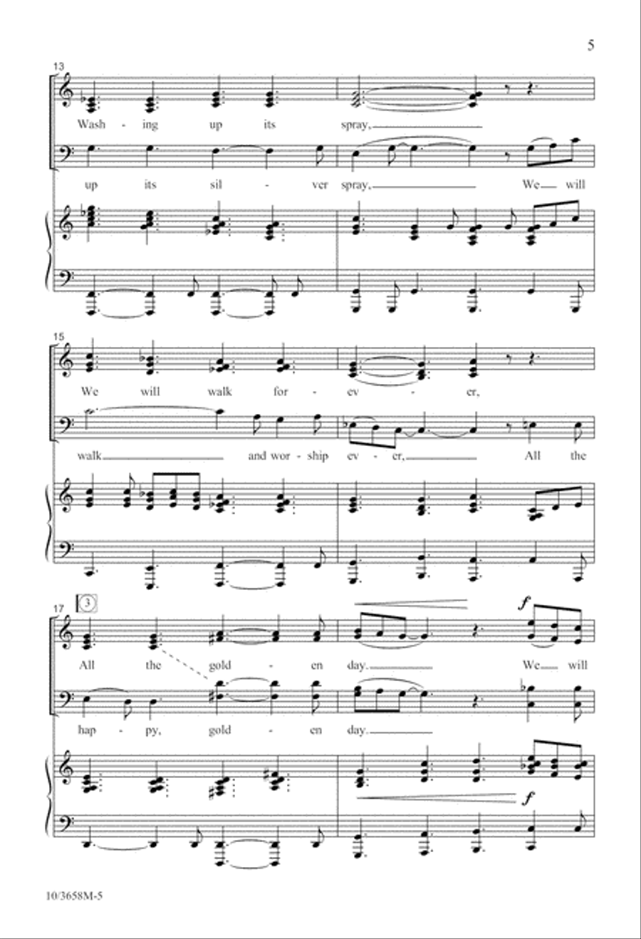 We Will Gather at the River 4-Part scores gallery preview page 6