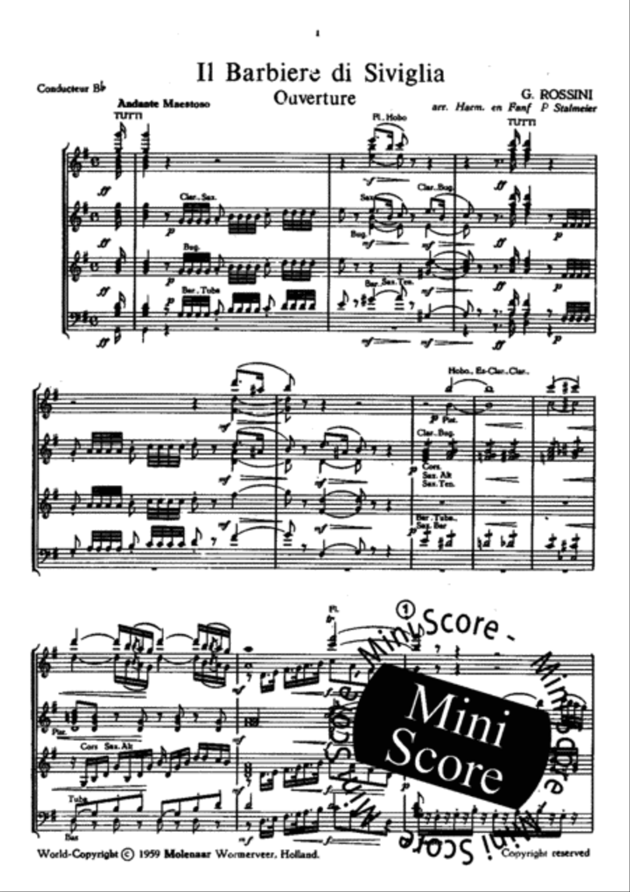 Il Barbiere Di Sivigla Il Barbiere Di Sivigla Concert Band scores gallery preview page 5