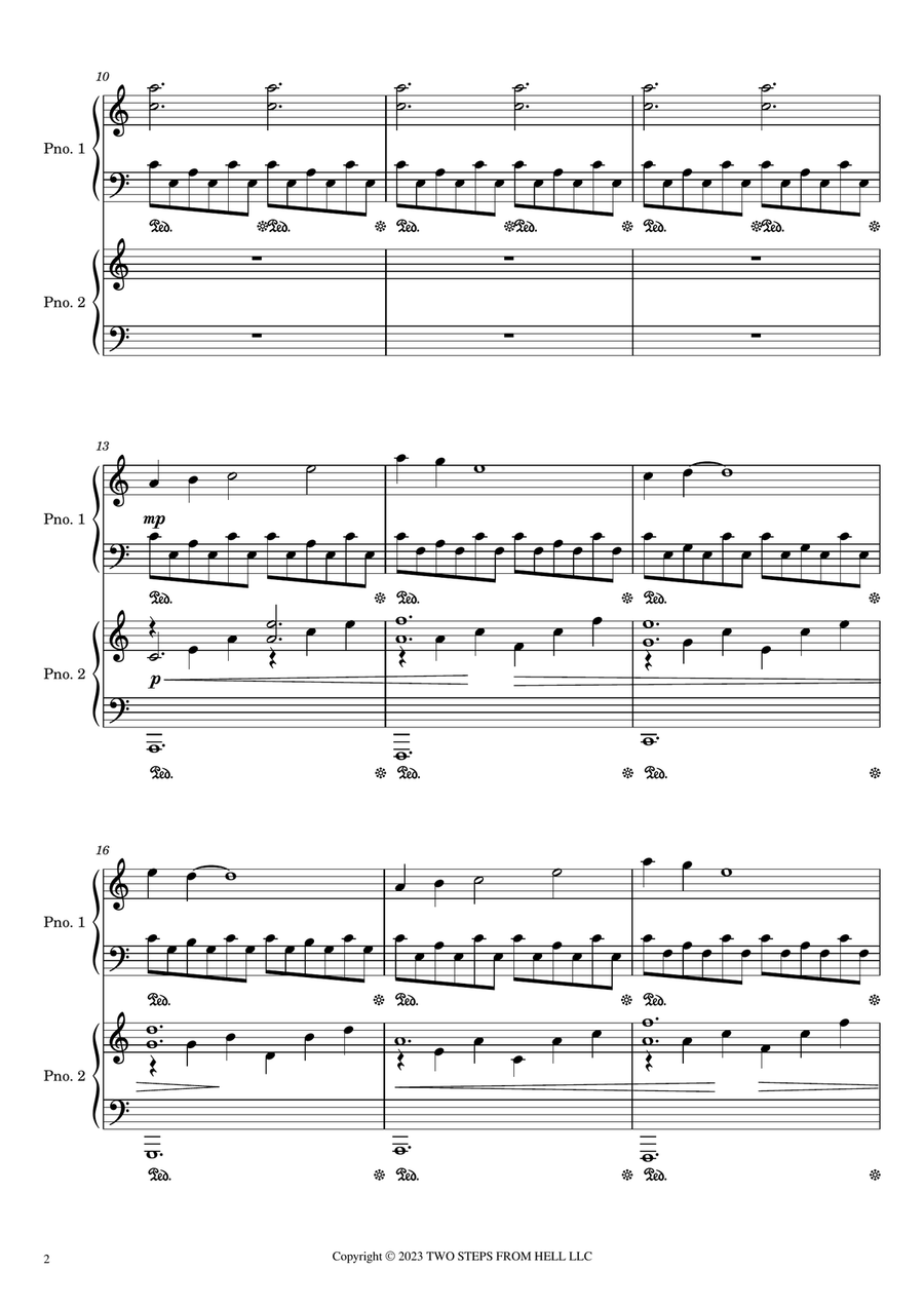 Nero - Trailer Piano Duet scores gallery preview page 2